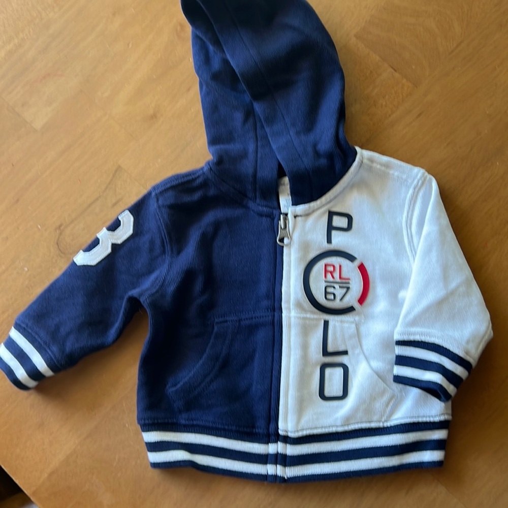 Worn once Ralph lauren zip up size 3 months
